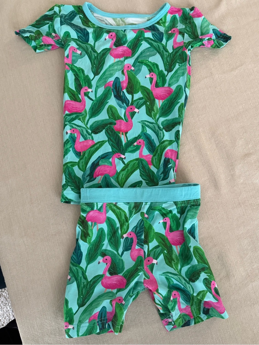 Little Sleepies Tropical Flamingo Shorts Pajama Set